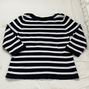 Chaps Navy & White Boatneck Sweater